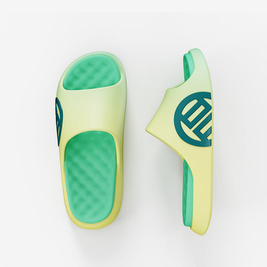 LUXIAOJUN Sports Slides - Yellow & Green (Pre-Order)