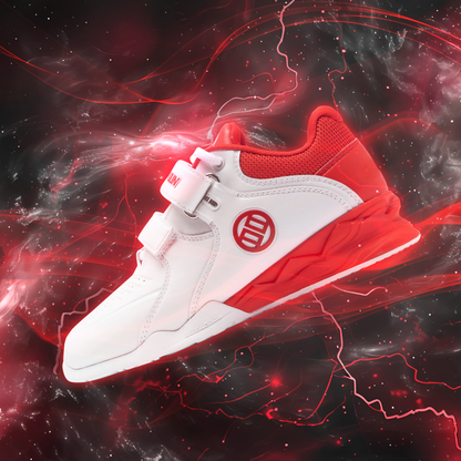 LUXIAOJUN PowerPro Weightlifting Shoes (Red and White)