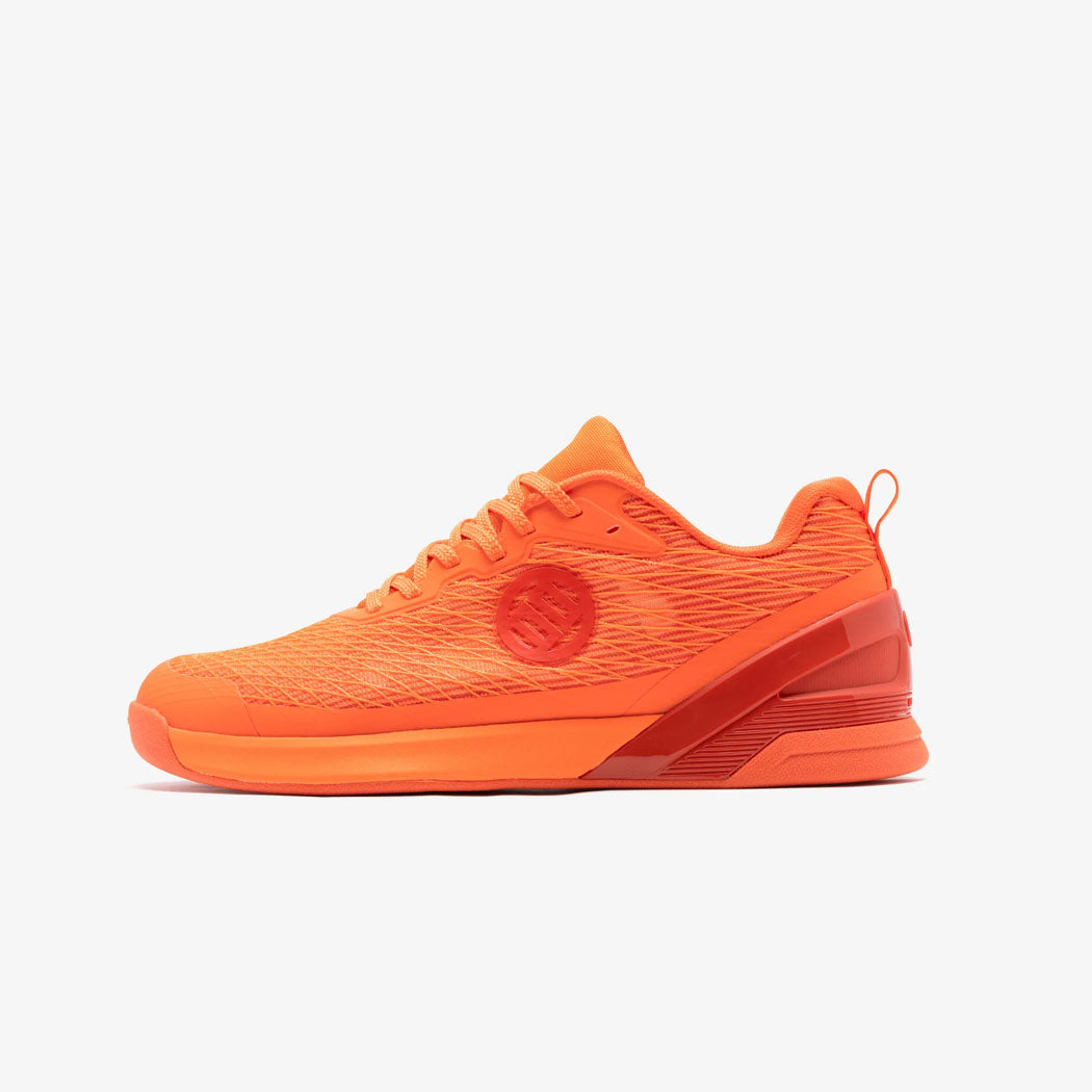 Orange sneaker training shoes